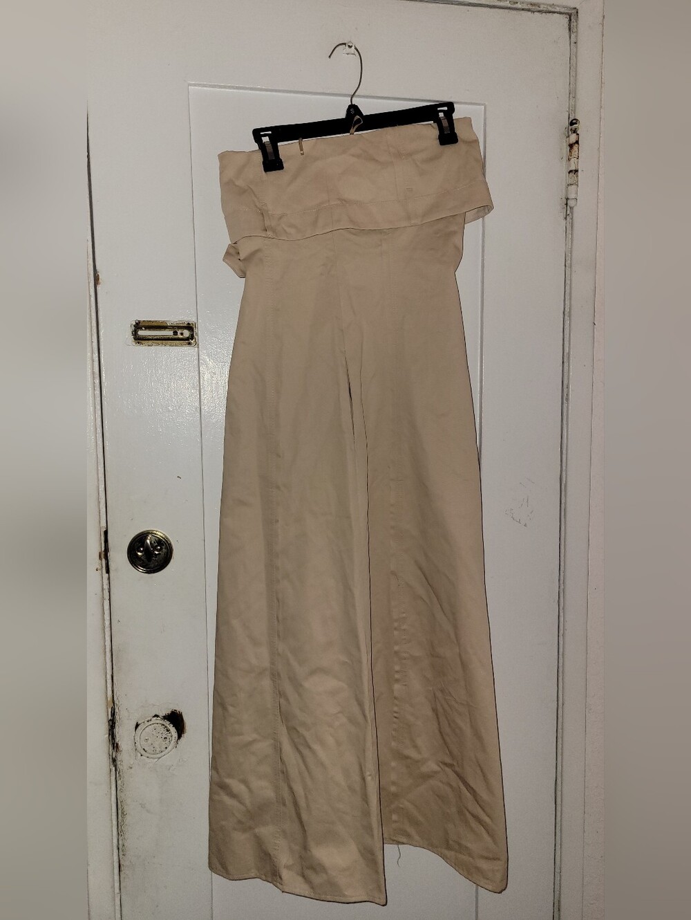 Zara Woman Beige Sleeveless Dress Trench Straight Neck Size XS - Picture 3 of 8